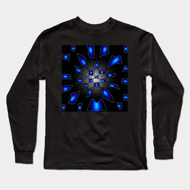 Abstract Checkerboard Space Pattern Long Sleeve T-Shirt by Sarah Curtiss